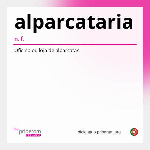 Significado de alparcataria
