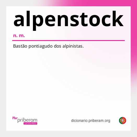 Significado de alpenstock
