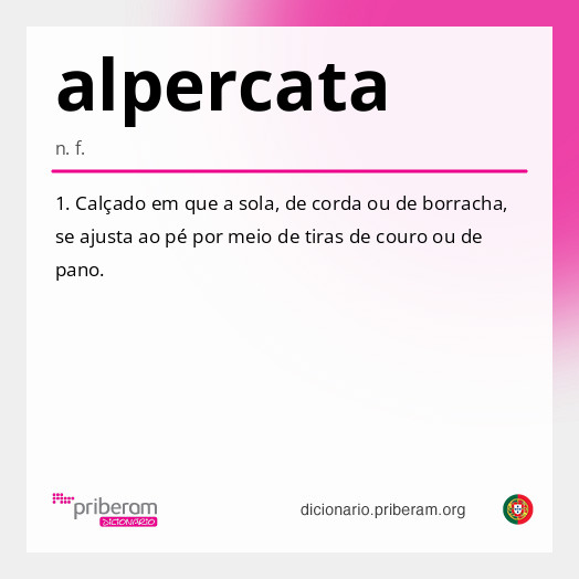 Significado de alpercata
