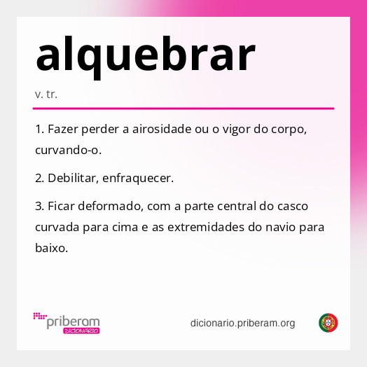 Significado de alquebrar