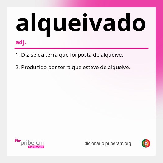 Significado de alqueivado