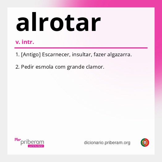 Significado de alrotar