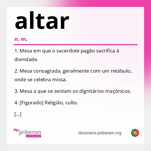 Significado de altar