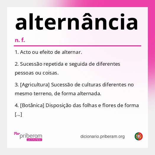 Significado de alternância