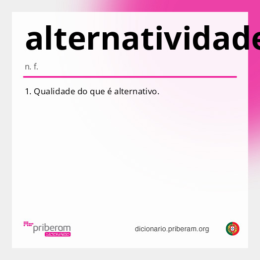 Significado de alternatividade
