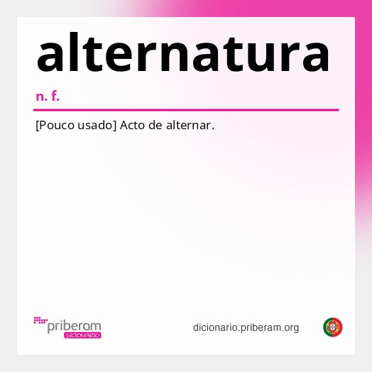 Significado de alternatura