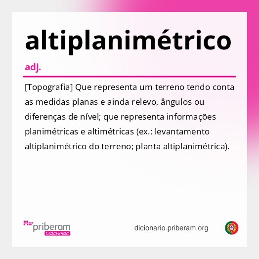 Significado de altiplanimétrico
