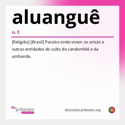 Significado de aluanguê
