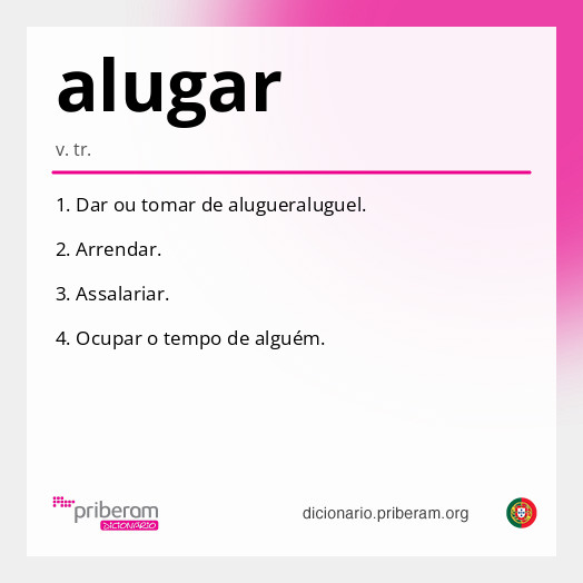 Significado de alugar