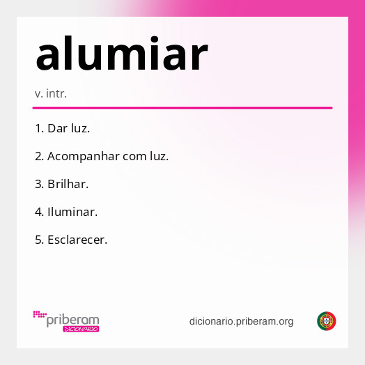 Significado de alumiar