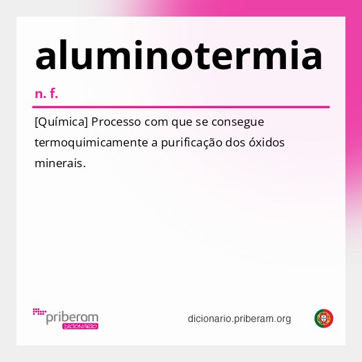 Significado de aluminotermia