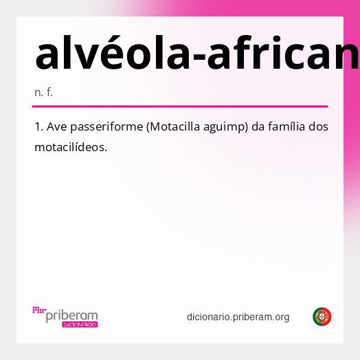 Significado de alvéola-africana