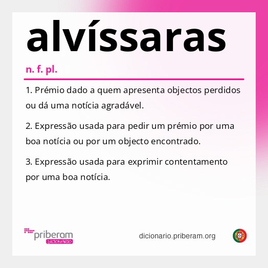 Significado de alvíssaras