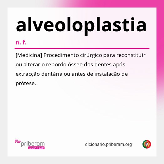 Significado de alveoloplastia