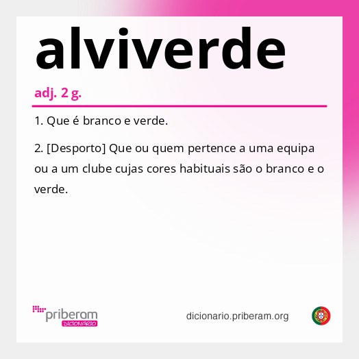 Significado de alviverde