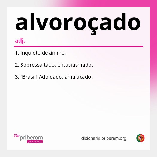 Significado de alvoroçado