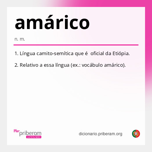 Significado de amárico