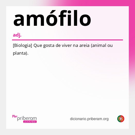 Significado de amófilo