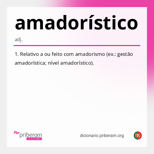 Significado de amadorístico