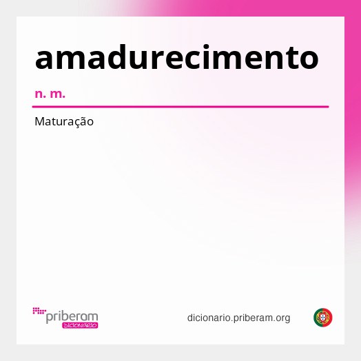 Significado de amadurecimento