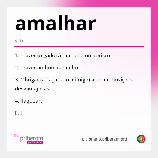 Significado de amalhar