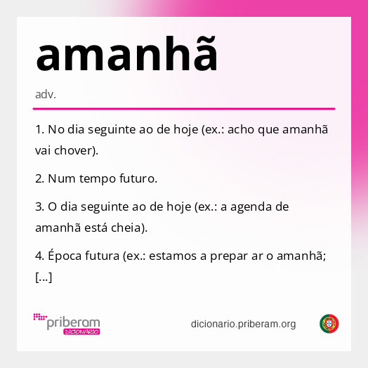 Significado de amanhã