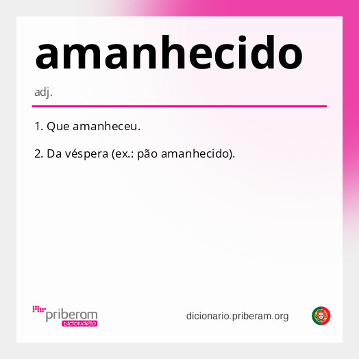 Significado de amanhecido