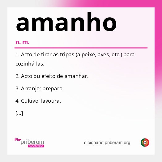 Significado de amanho