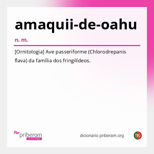 Significado de amaquii-de-oahu
