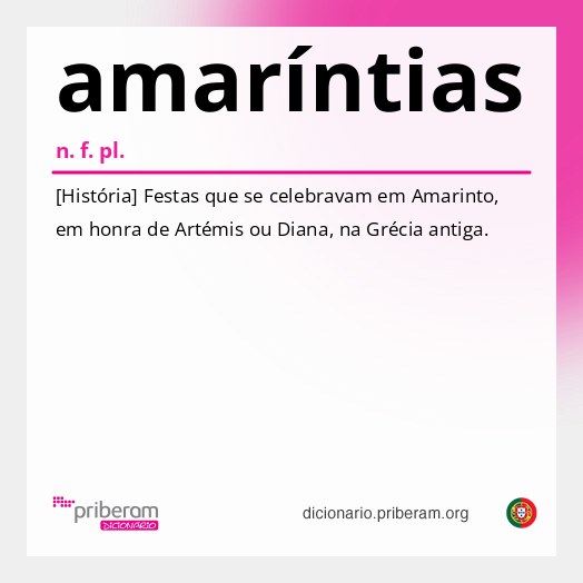 Significado de amaríntias