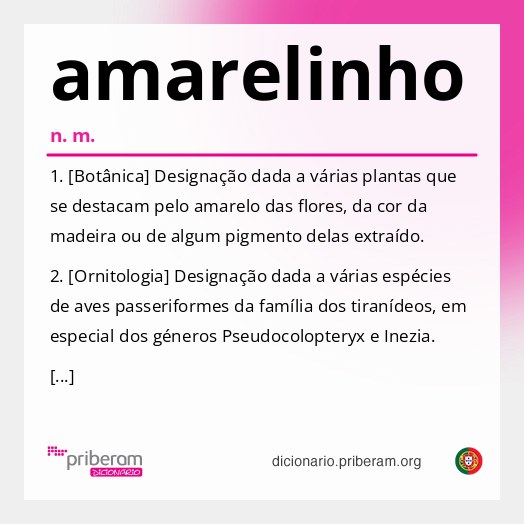 Significado de amarelinho