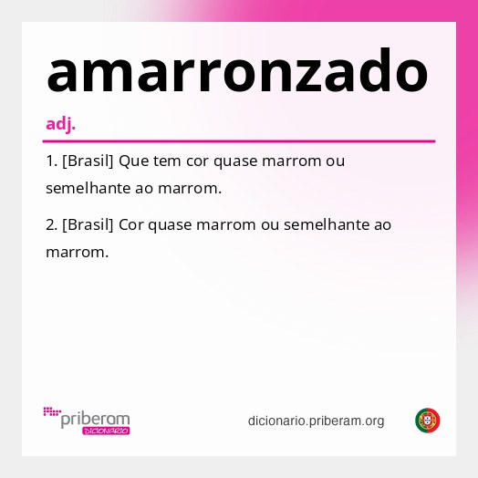 Significado de amarronzado