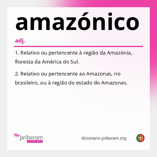 Significado de amazónico