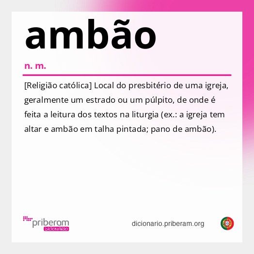 Significado de ambão