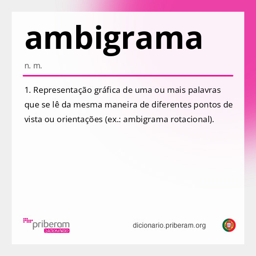 Significado de ambigrama