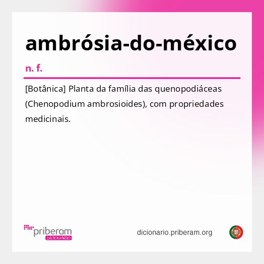 Significado de ambrósia-do-méxico