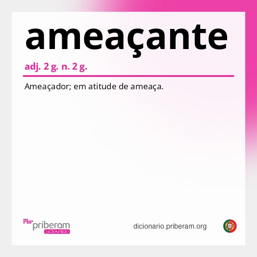 Significado de ameaçante