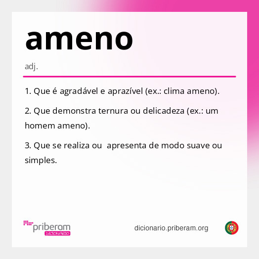 Significado de ameno