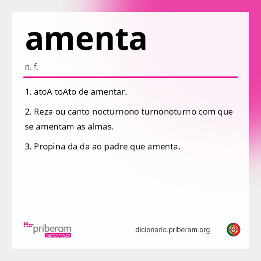 Significado de amenta
