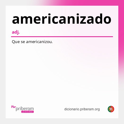 Significado de americanizado