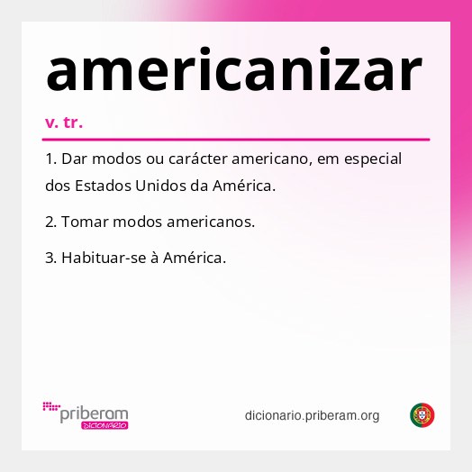 Significado de americanizar