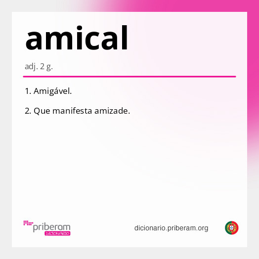 Significado de amical