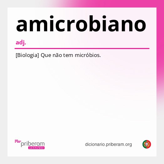 Significado de amicrobiano