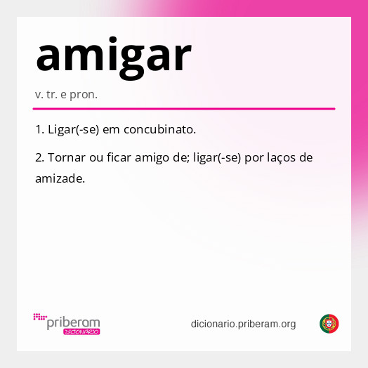 Significado de amigar