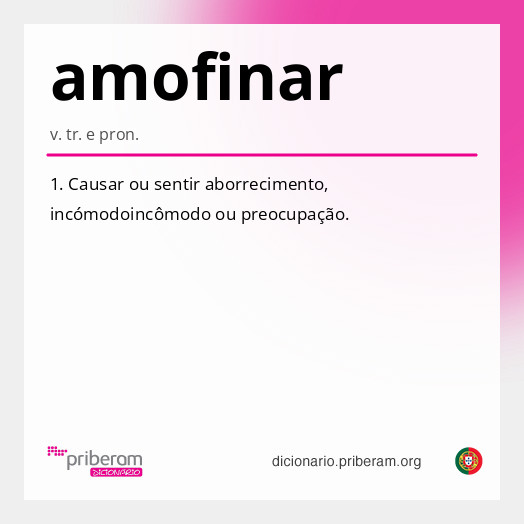 Significado de amofinar