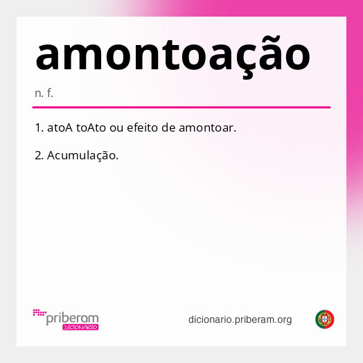 Significado de amontoação