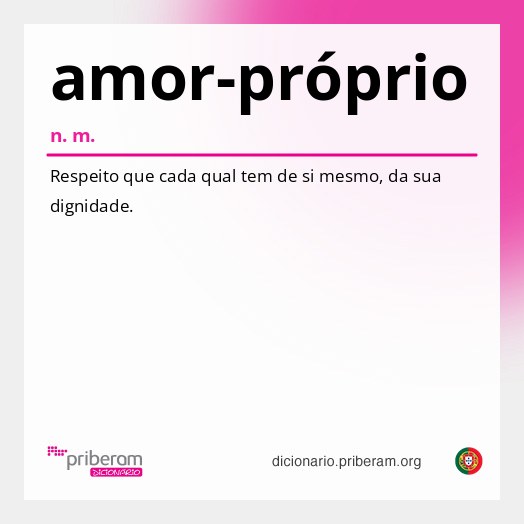 Significado de amor-próprio