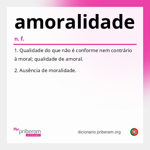 Significado de amoralidade