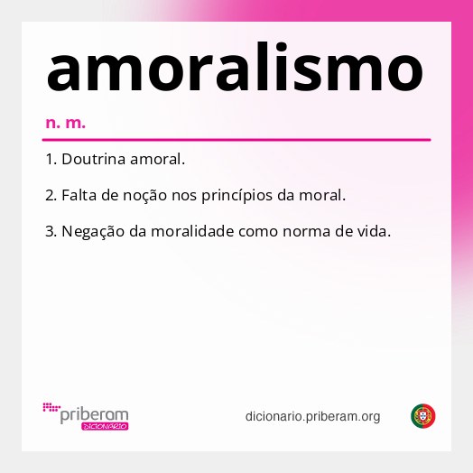 Significado de amoralismo