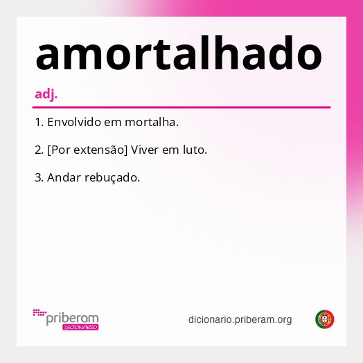 Significado de amortalhado
